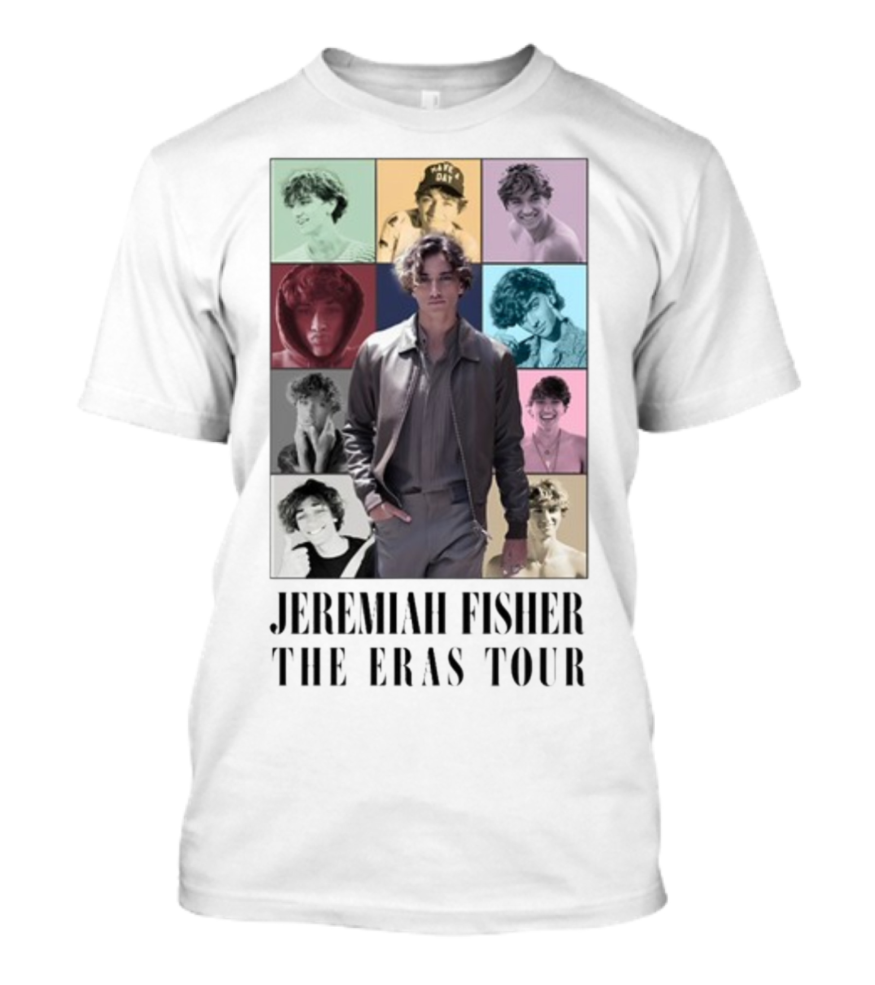 Jeremiah Fisher The Eras Tour Colorful Photo Collage T-Shirt