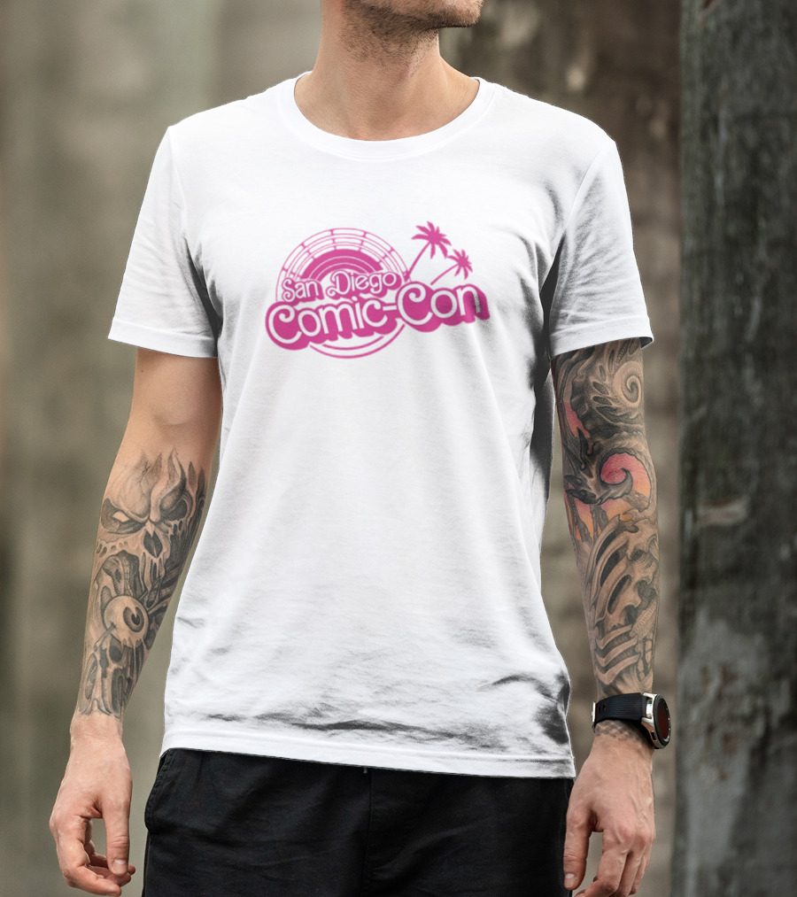 San Diego Comic-Con Pink Retro Palm Trees T-Shirt