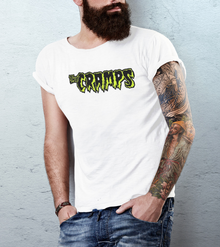 Greg Gutfeld The Cramps Logo Neon Gothic T-Shirt