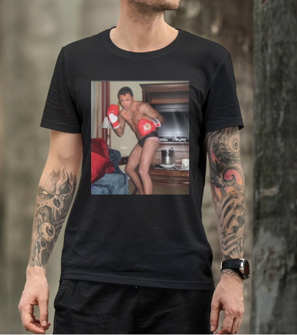Oscar De La Hoya Fishnet Boxing Gloves Outfit Snapshot T-Shirt