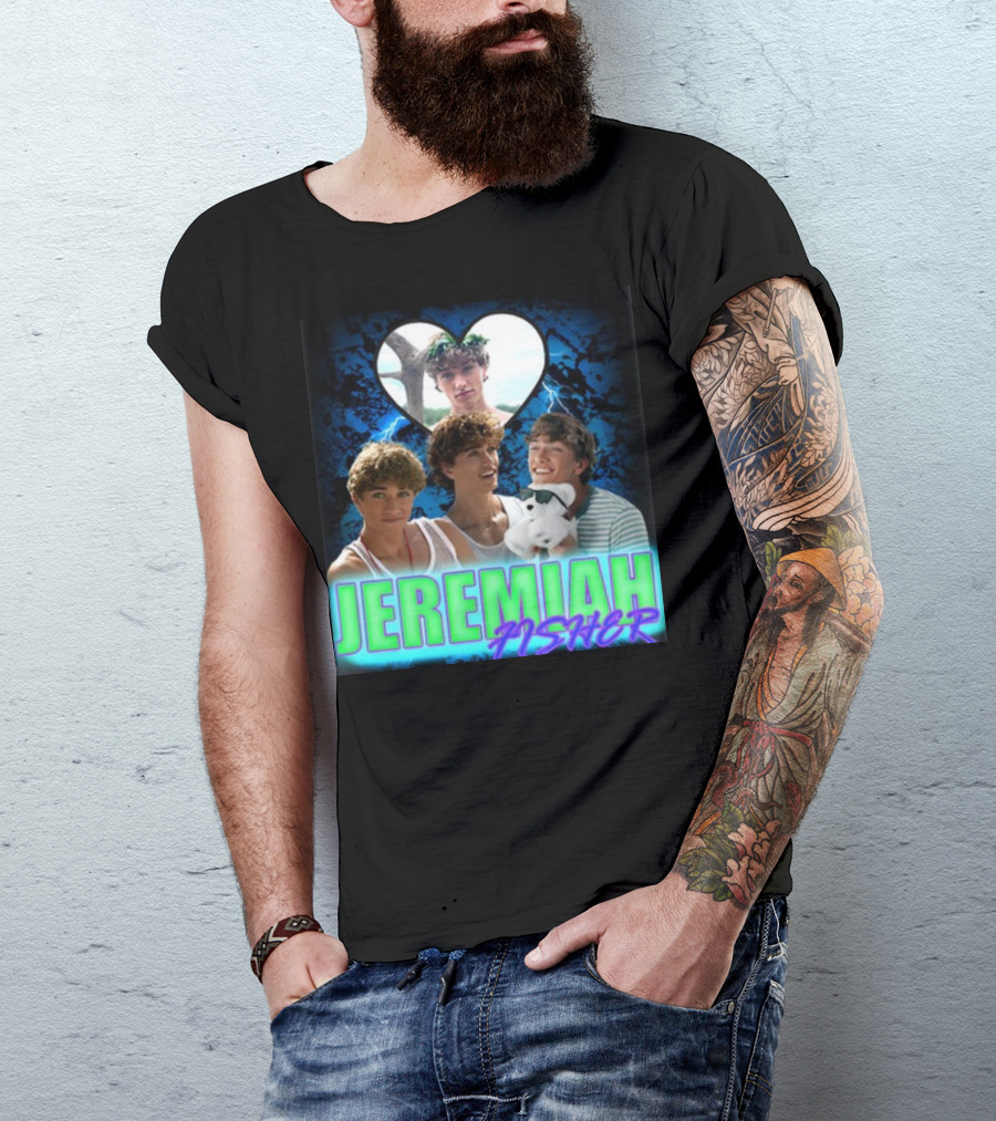 JEREMIAH FISHER Heart Lightning Trio T-Shirt