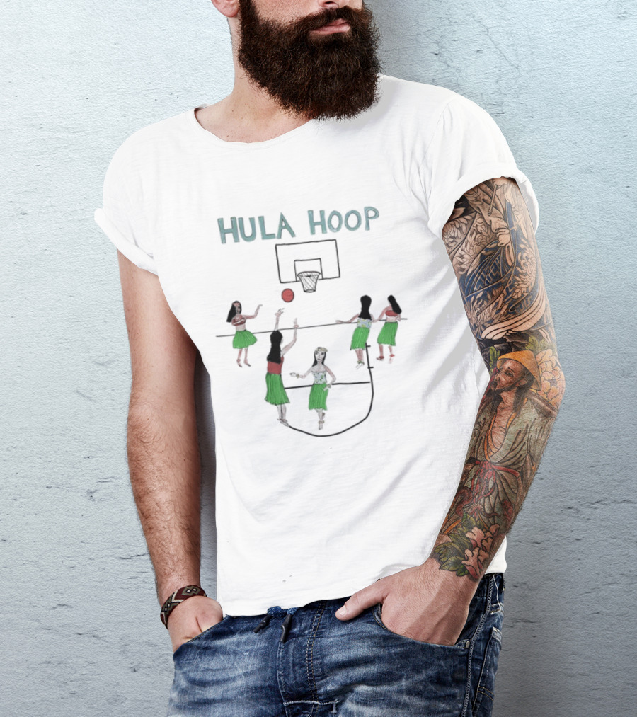 Hula Hoop Basketball Theme With Hula Dancers T-Shirt