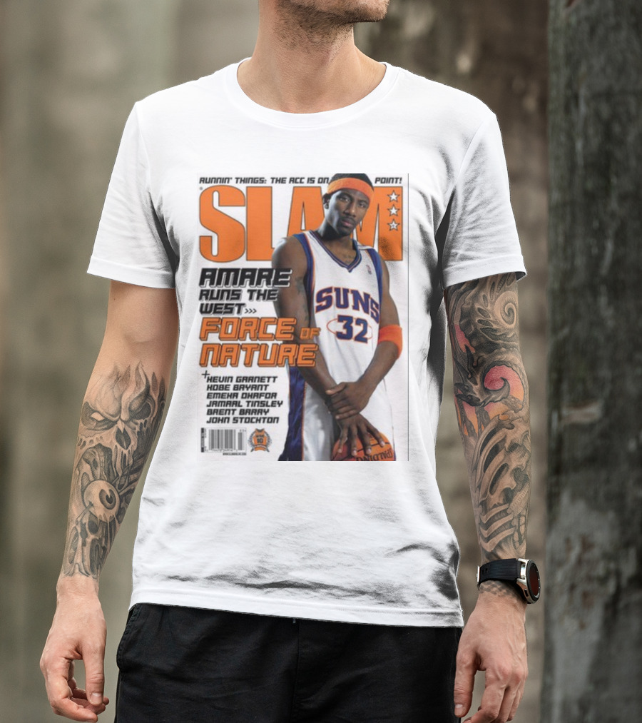 SLAM Amare Runs The West Force Of Nature Suns Basketball Star T-Shirt