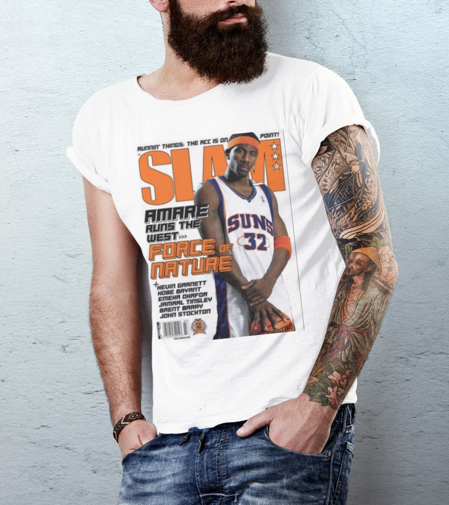 SLAM Amare Runs The West Force Of Nature Suns Basketball Star T-Shirt