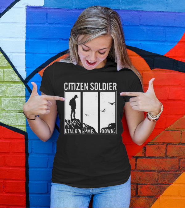 Citizen Soldier Talk Me Down Silhouette On Cliff With Birds T-Shirt