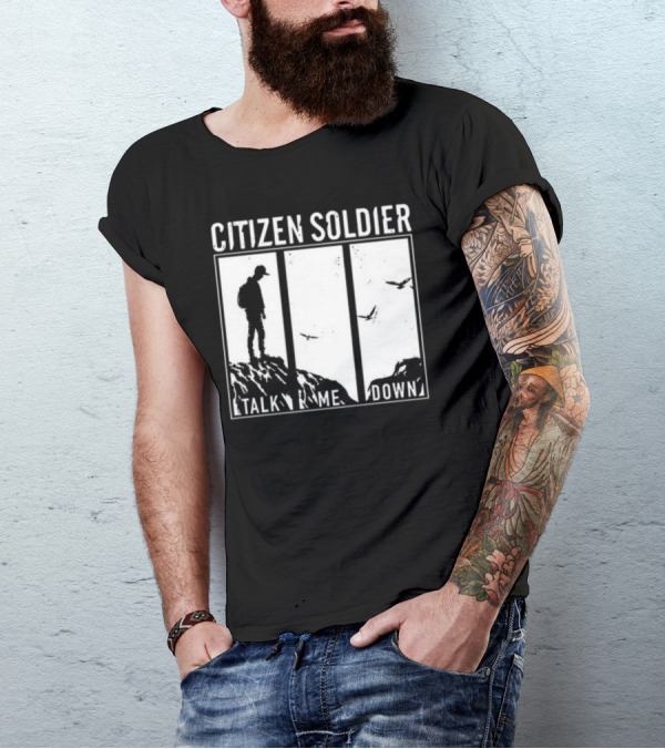 Citizen Soldier Talk Me Down Silhouette On Cliff With Birds T-Shirt