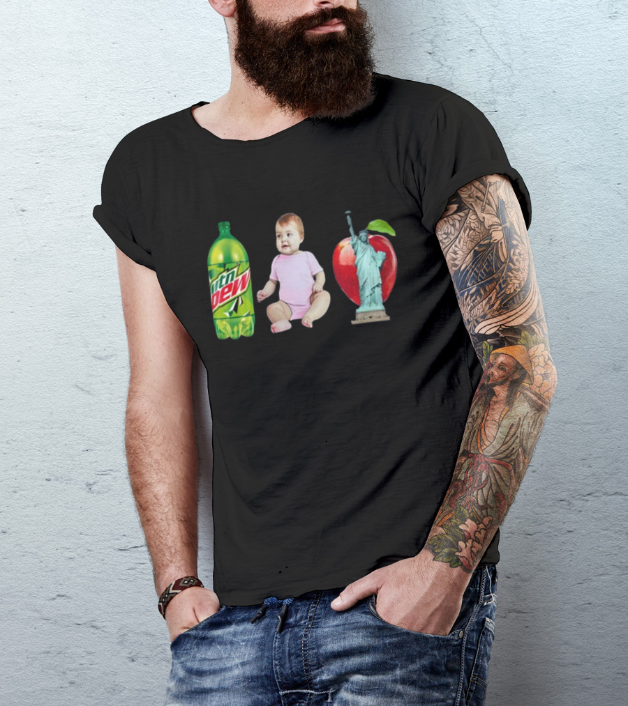 Mtn Dew Baby Apple Liberty Statue T-Shirt