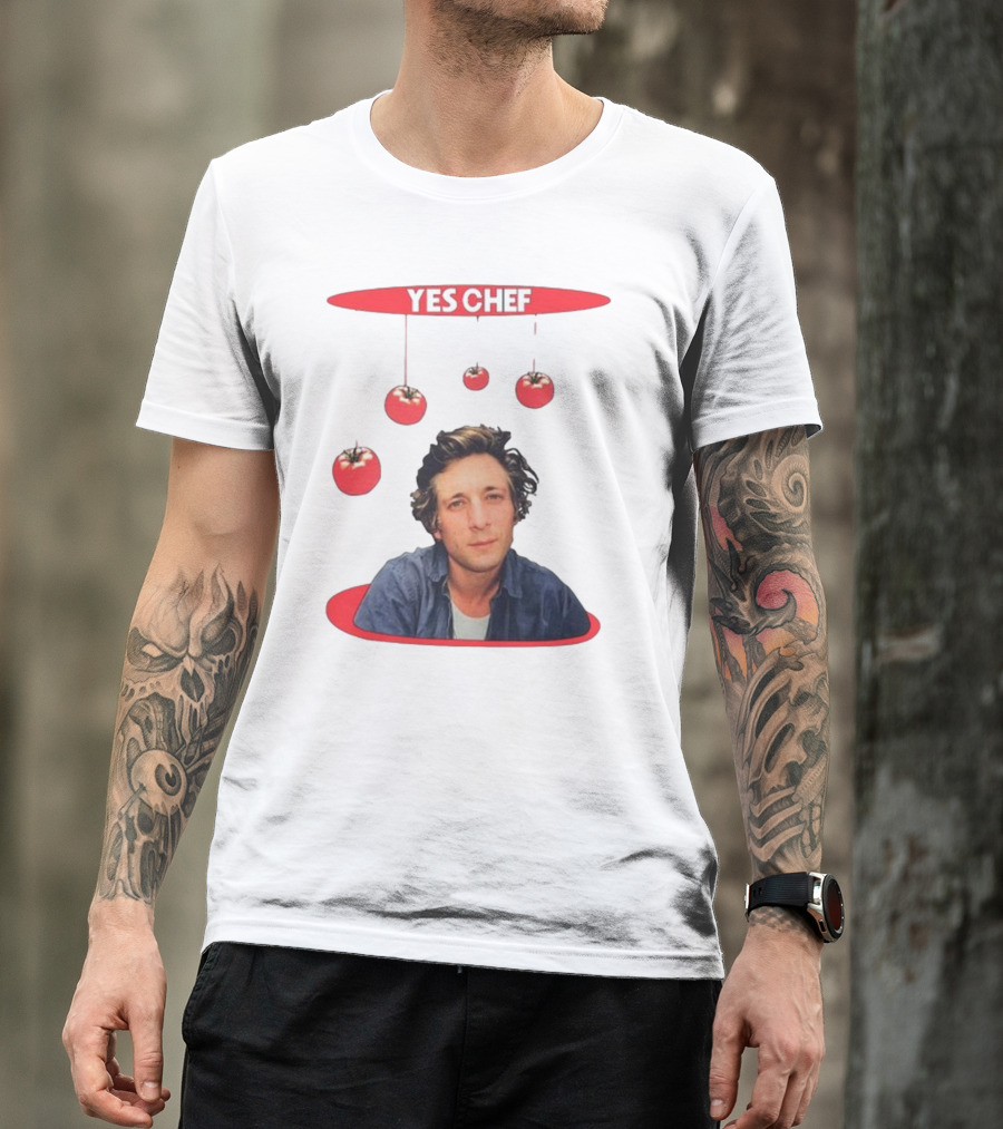 Yes Chef Hanging Tomatoes Guy T-Shirt
