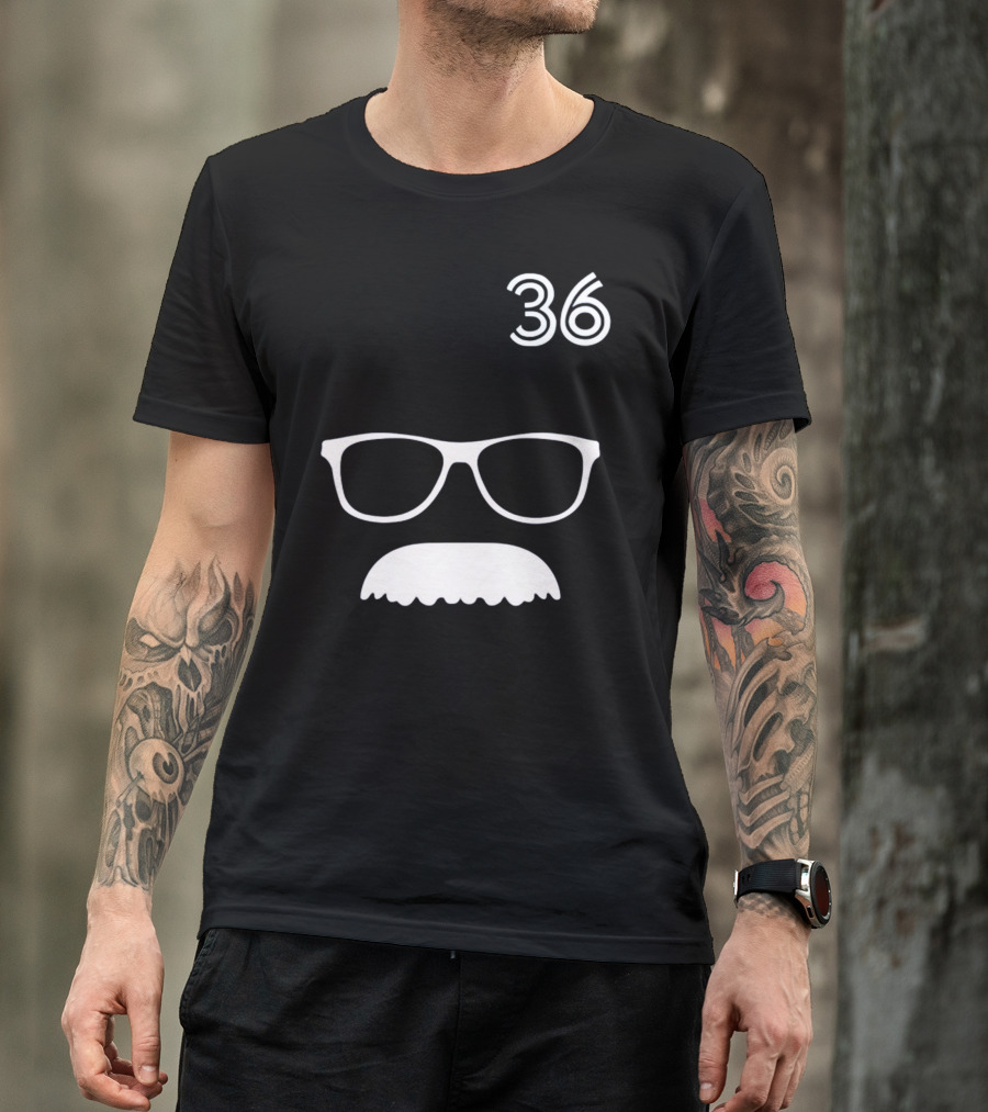 36 Davis Schneider Glasses And Moustache Icon T-Shirt