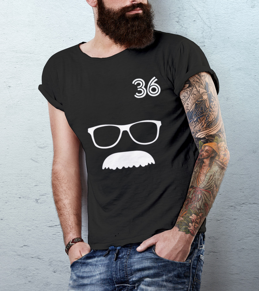 36 Davis Schneider Glasses And Moustache Icon T-Shirt