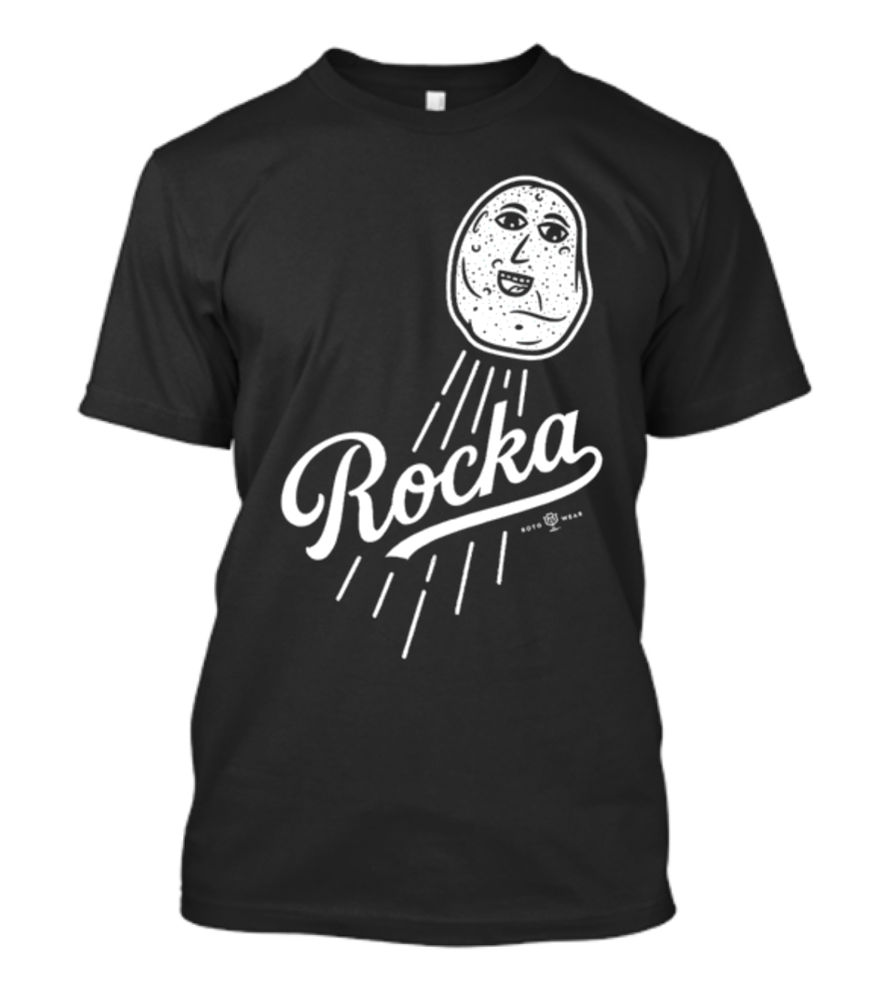 Therealdodgerhogs Rocka Potato Head Illustration Roto Wear T-Shirt