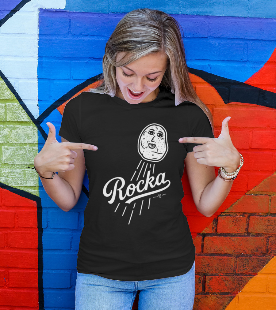 Therealdodgerhogs Rocka Potato Head Illustration Roto Wear T-Shirt