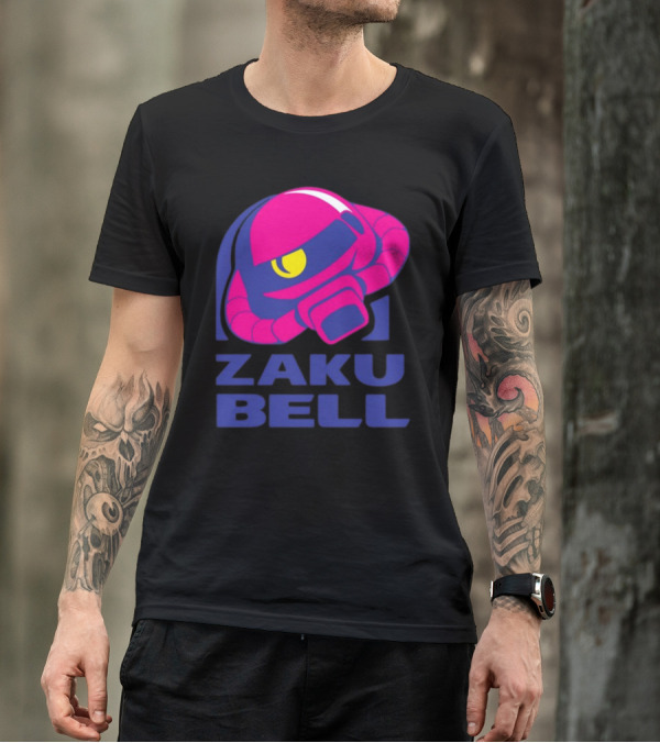 Zaku Bell Mecha Fusion Pink And Blue Helmet T-Shirt