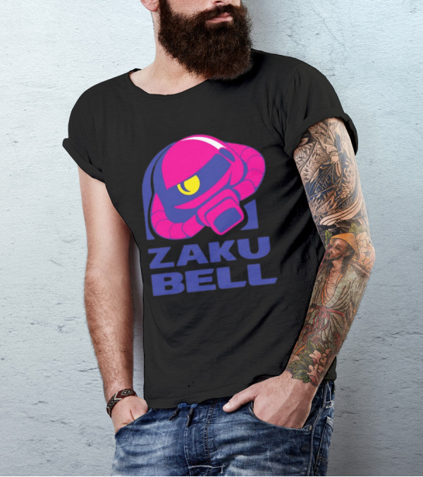 Zaku Bell Mecha Fusion Pink And Blue Helmet T-Shirt