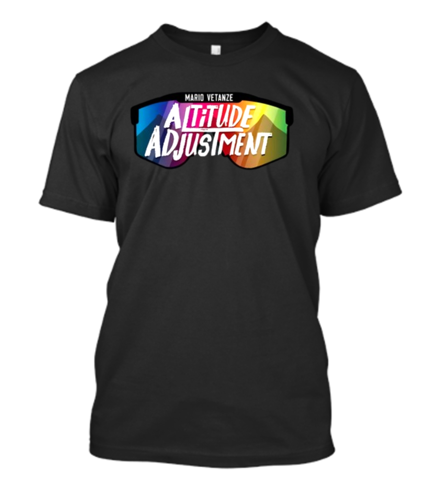 Mario Vetanze Altitude Adjustment Rainbow Ski Goggles T-Shirt