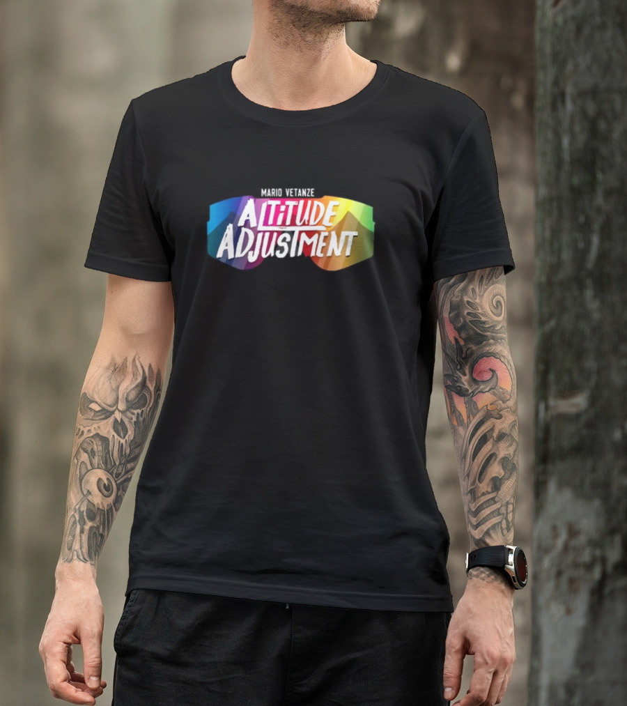 Mario Vetanze Altitude Adjustment Rainbow Ski Goggles T-Shirt