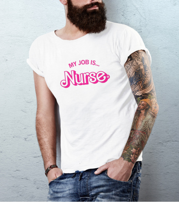 Raygun My Job Is Nurse Retro Style T-Shirt