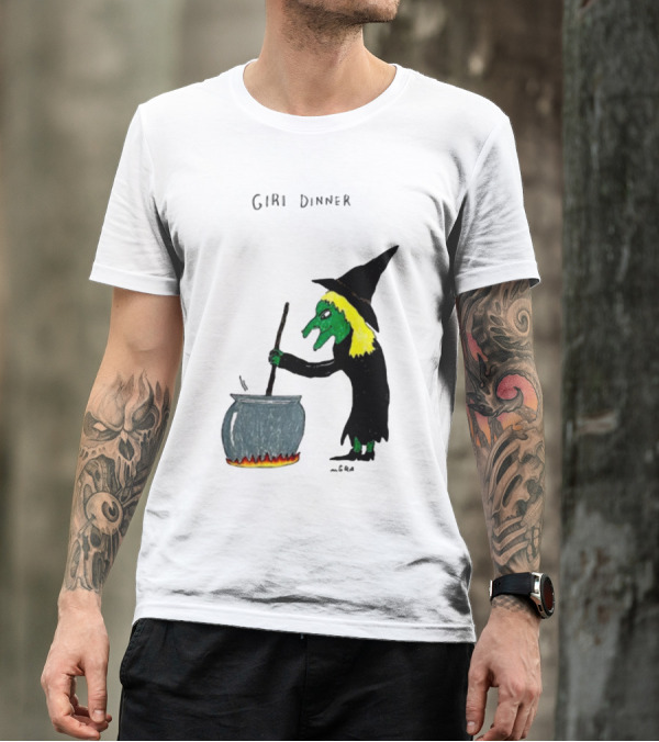 Matt Gray Girl Dinner Witch Cauldron Brewing T-Shirt