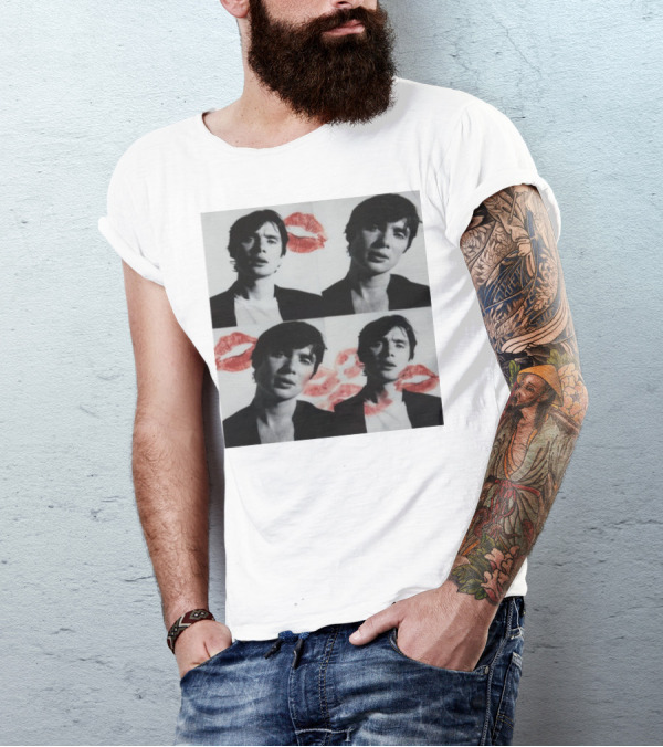Mustardyardpress Cillian Photobooth Kiss Prints T-Shirt