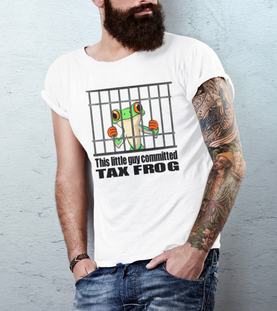 This Little Guy Committed Tax Frog Behind Bars T-Shirt