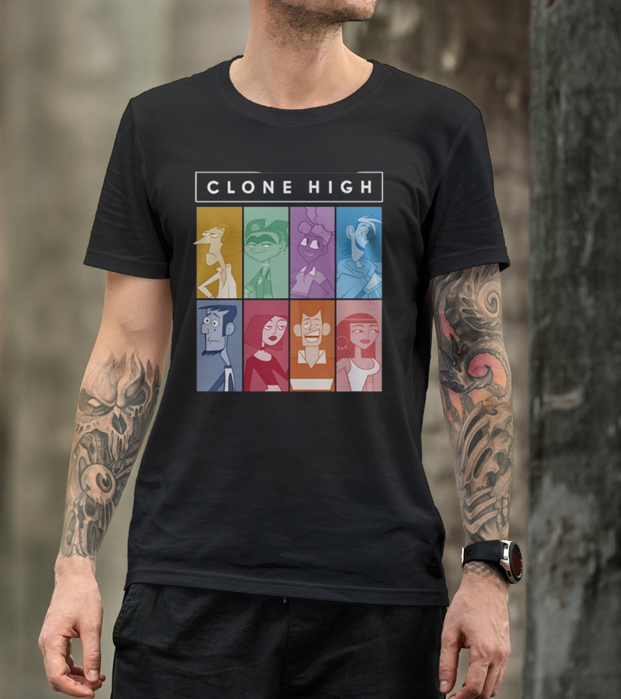 Clone High Character Blocks Cast Montage T-Shirt