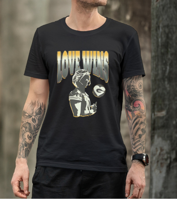 Love Wins Campeche Collective Football Heart Vintage T-Shirt
