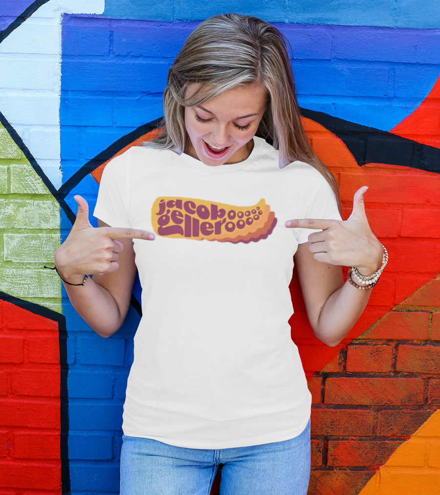 Jacob Geller Kraken Retro Waves Text T-Shirt