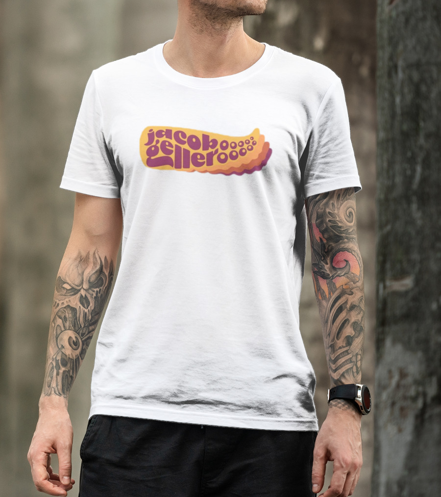 Jacob Geller Kraken Retro Waves Text T-Shirt