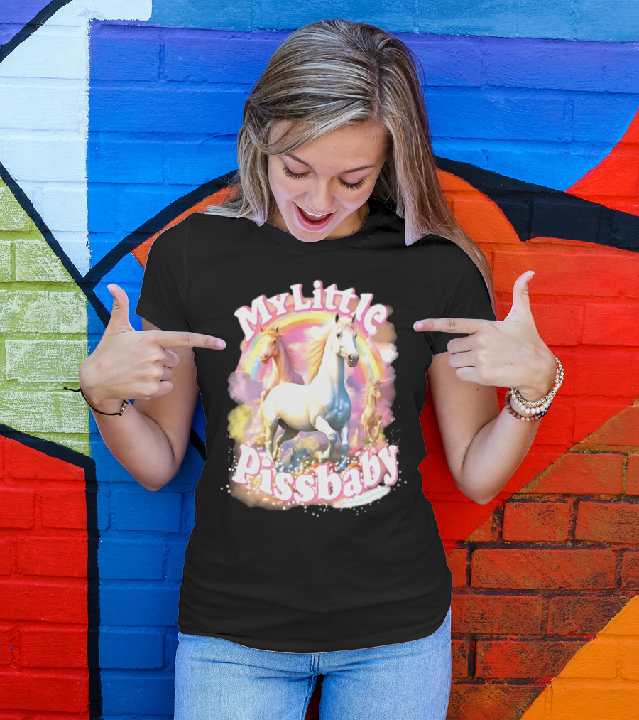 My Little Pissbaby Rainbow Horses T-Shirt