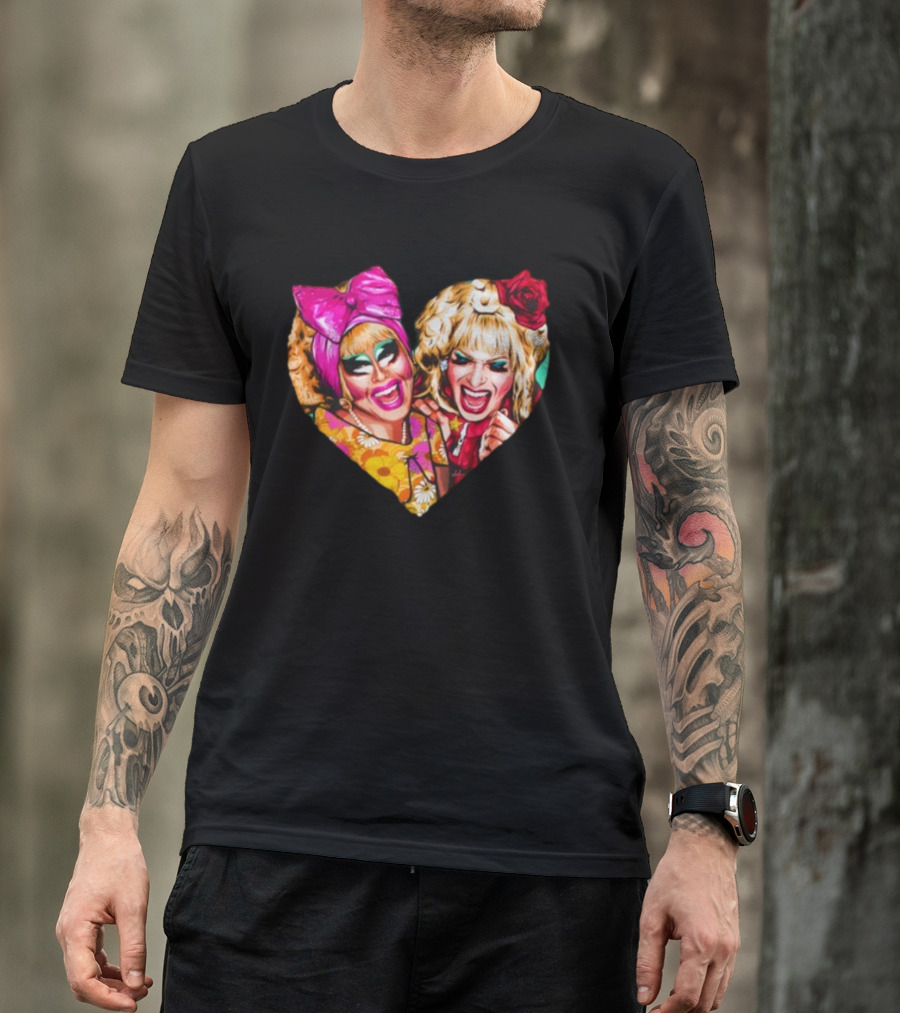 Funny Nordacious Trixie And Katya Heart Shape T-Shirt