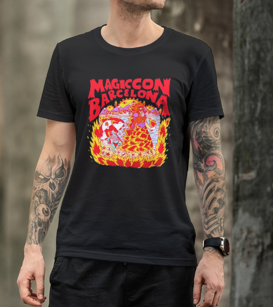 Magiccon Barcelona Vibrant Psychedelic Inferno T-Shirt
