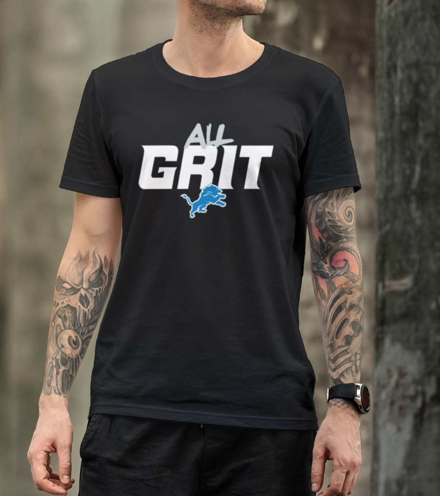 Detroit Lions All Grit Lions Logo T-Shirt