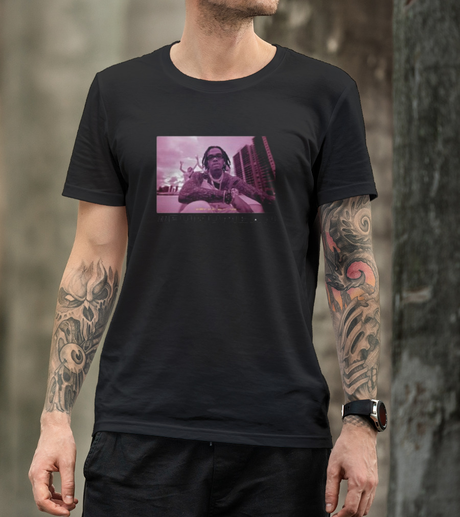 Gunnawunna #Fukumean Urban Style With Pink Tint And Skyline Background T-Shirt