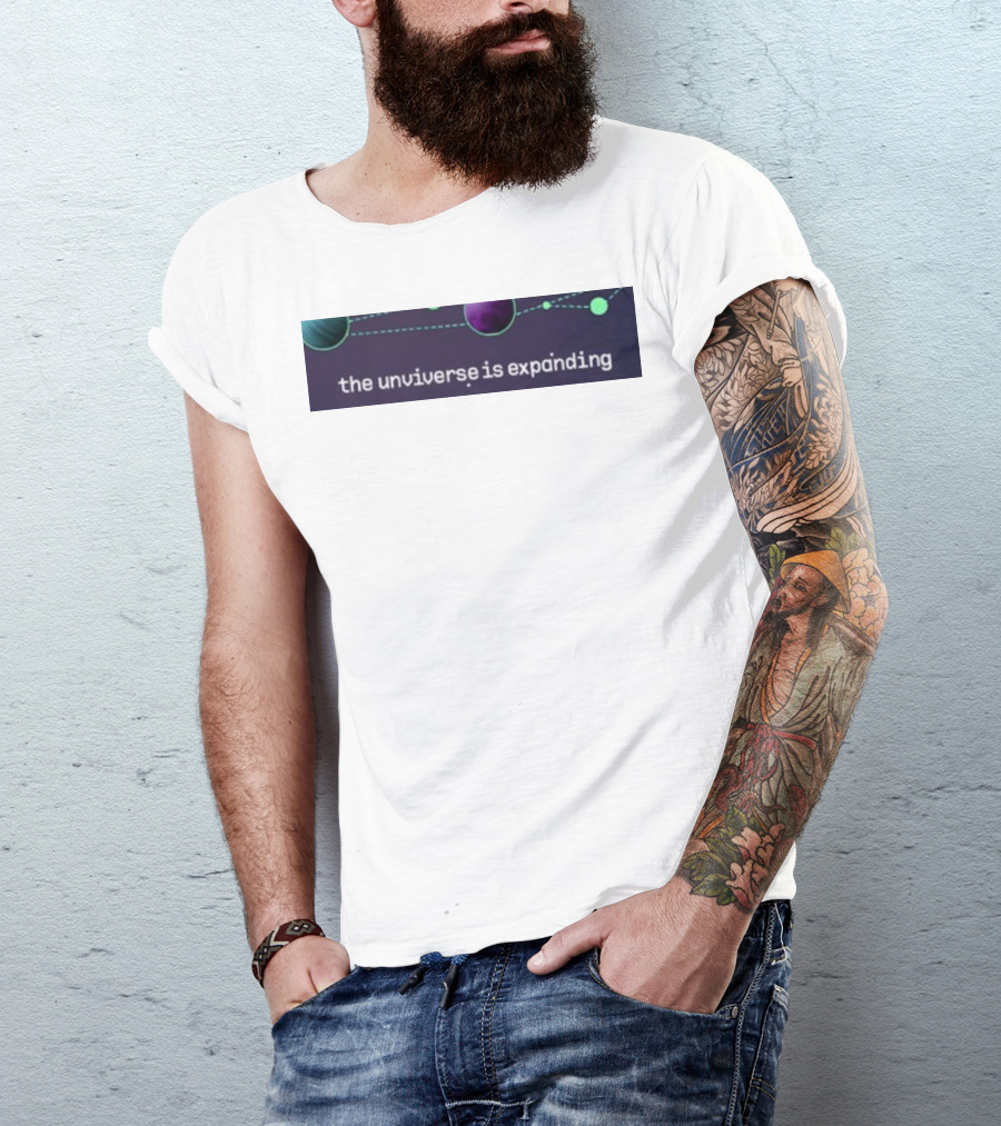 Jo3car The Universe Is Expanding Planets And Cosmic Lines T-Shirt