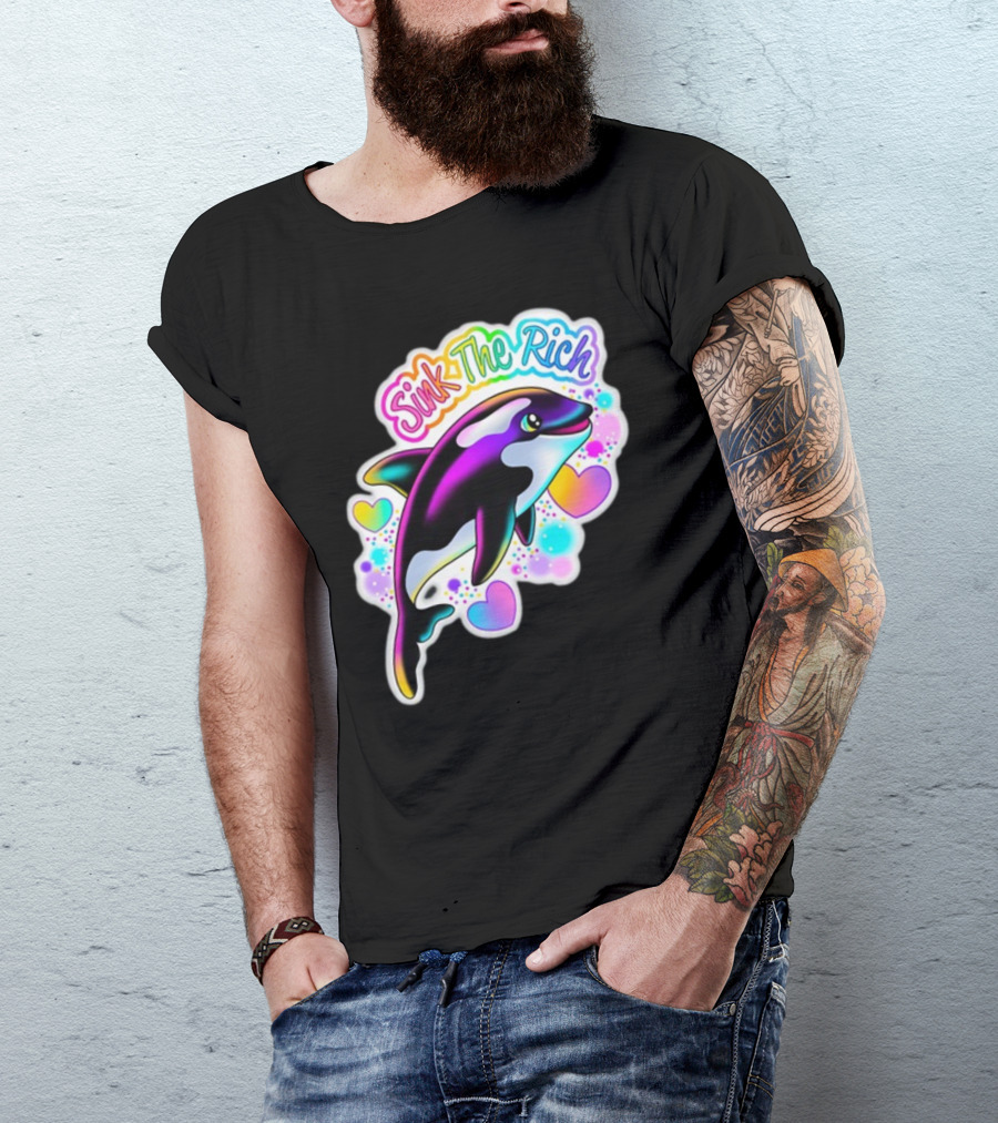 Sink The Rich Theartsyalien Bigcartel Colorful Orca Hearts T-Shirt