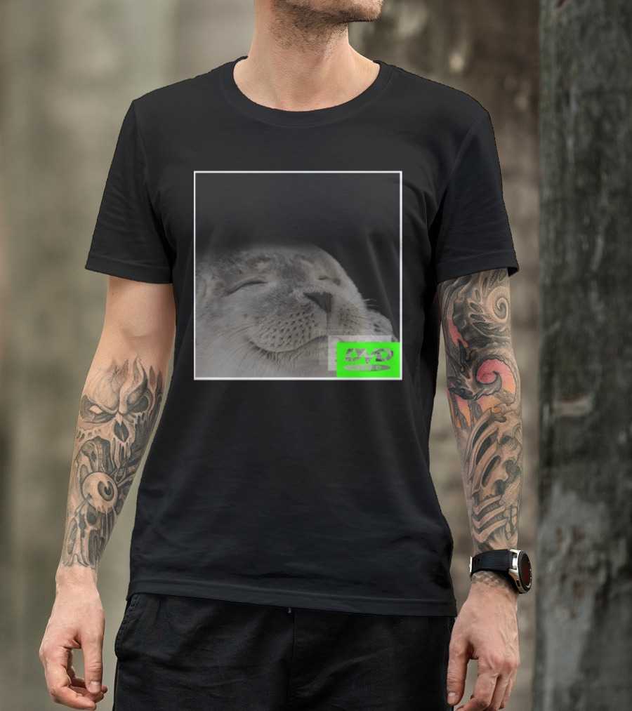 Bouncing DVD Hits Corner Idle Screen Meme Relaxed Seal T-Shirt