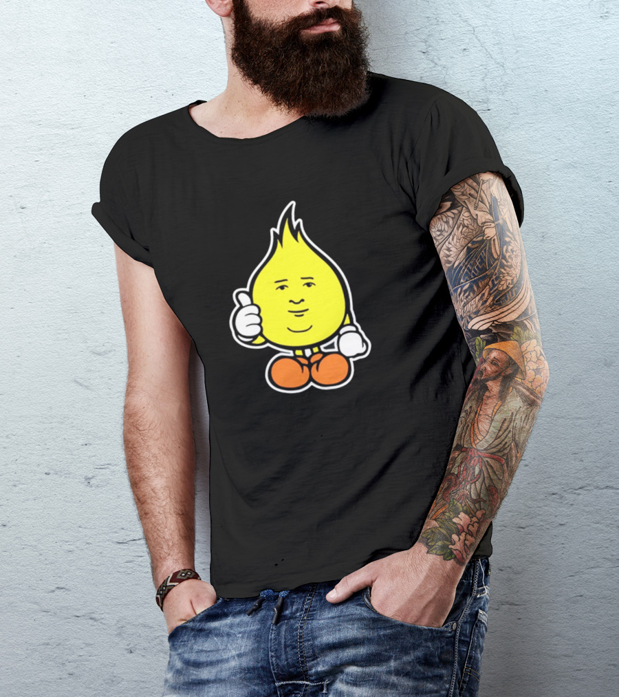 Flamebob Thumbs Up Cartoon Character T-Shirt
