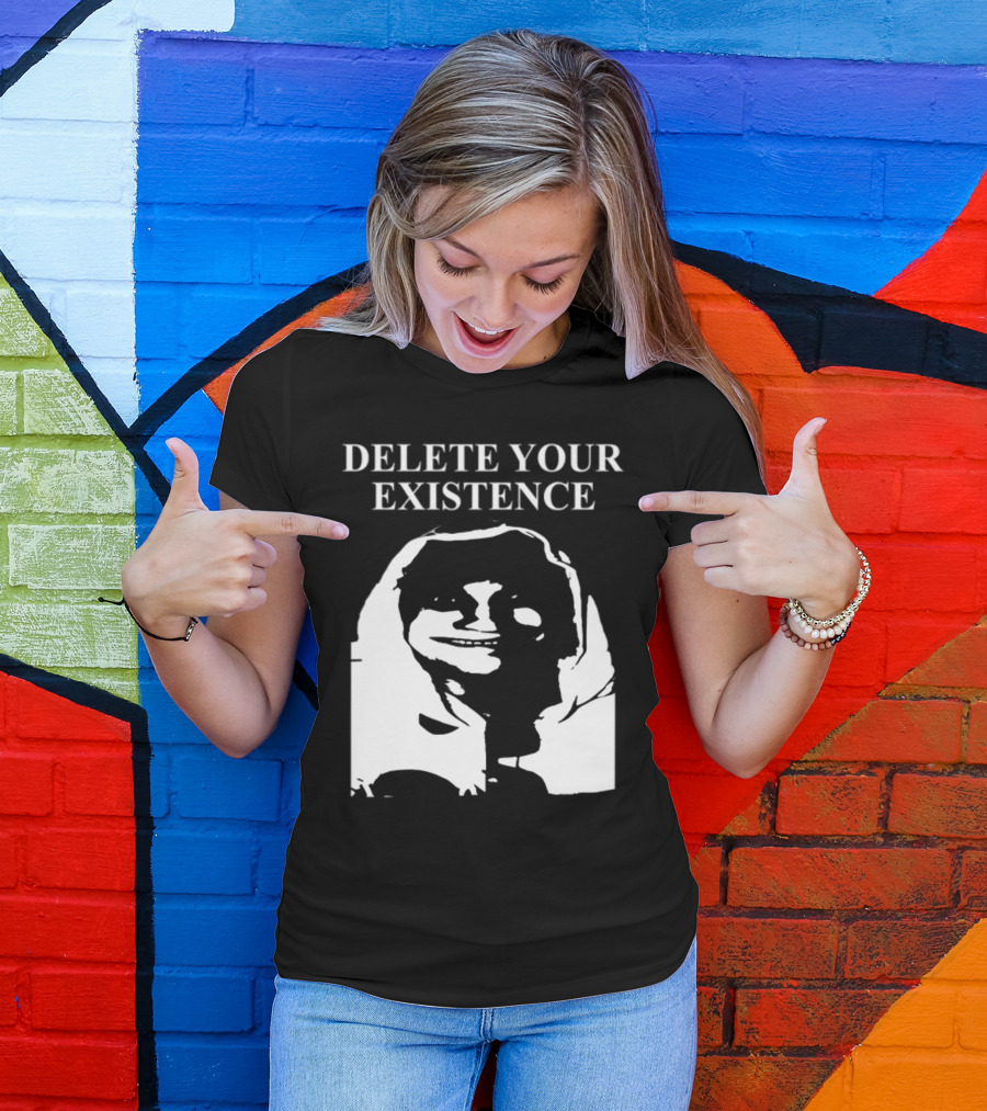 DELETE YOUR EXISTENCE Hoodie Skeleton T-Shirt