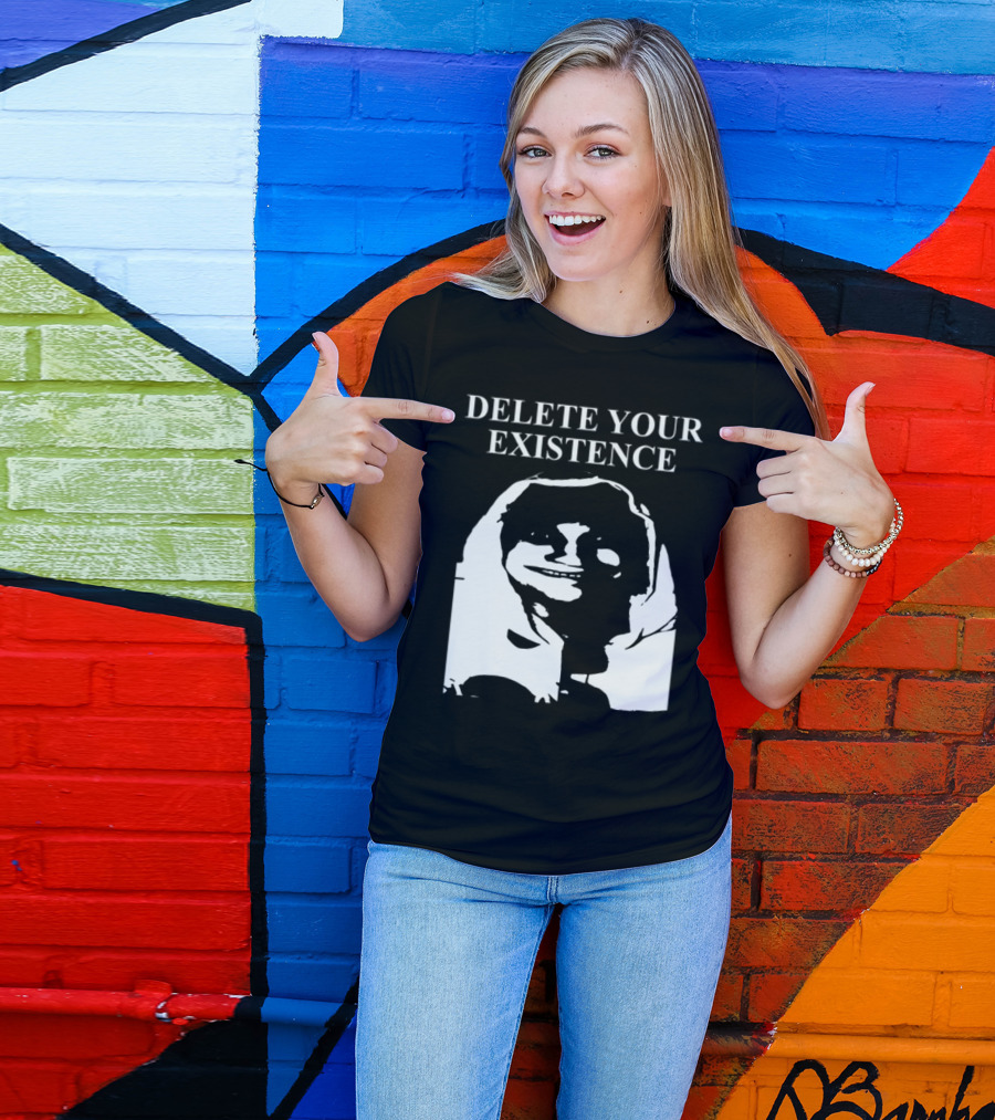 DELETE YOUR EXISTENCE Hoodie Skeleton T-Shirt