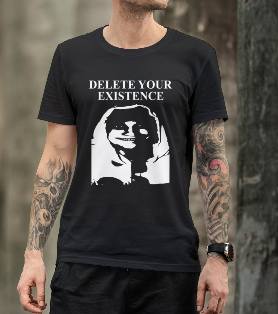 DELETE YOUR EXISTENCE Hoodie Skeleton T-Shirt