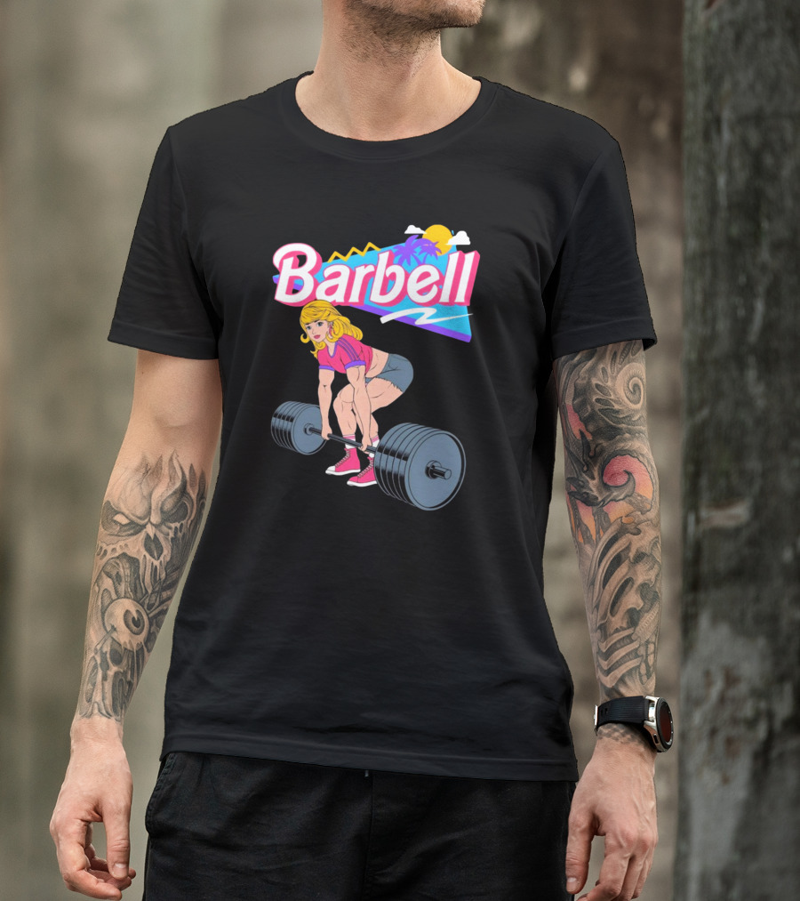 Raskolapparel Barbell Barbie Retro Workout Vibes T-Shirt