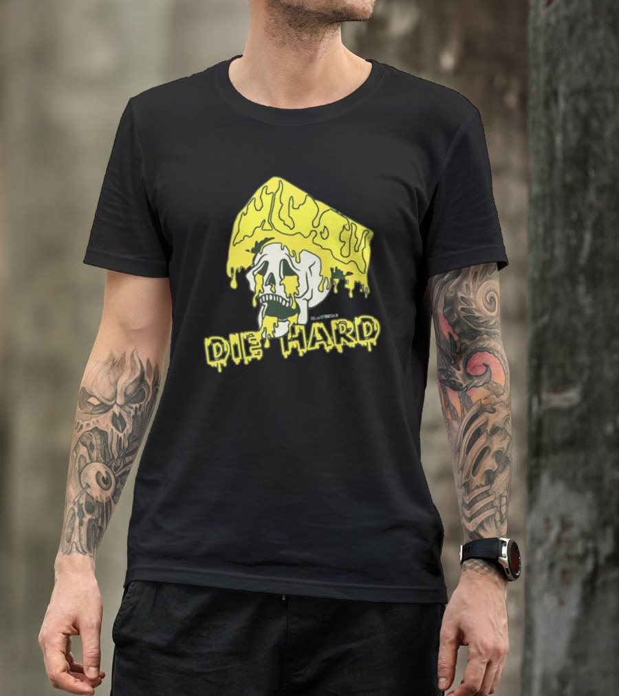 Die Hard Cheesehead Melting Skull T-Shirt