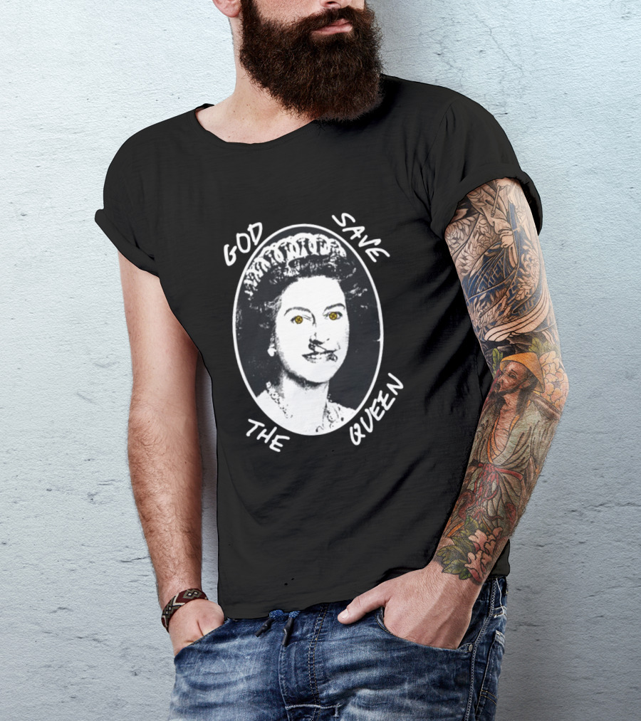 Ken Carson Wearing God Save The Queen Punk Swastika Eyes T-Shirt