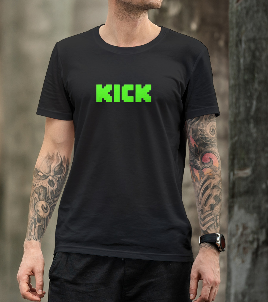 Jackowacko Kick Green Retro Pixel T-Shirt