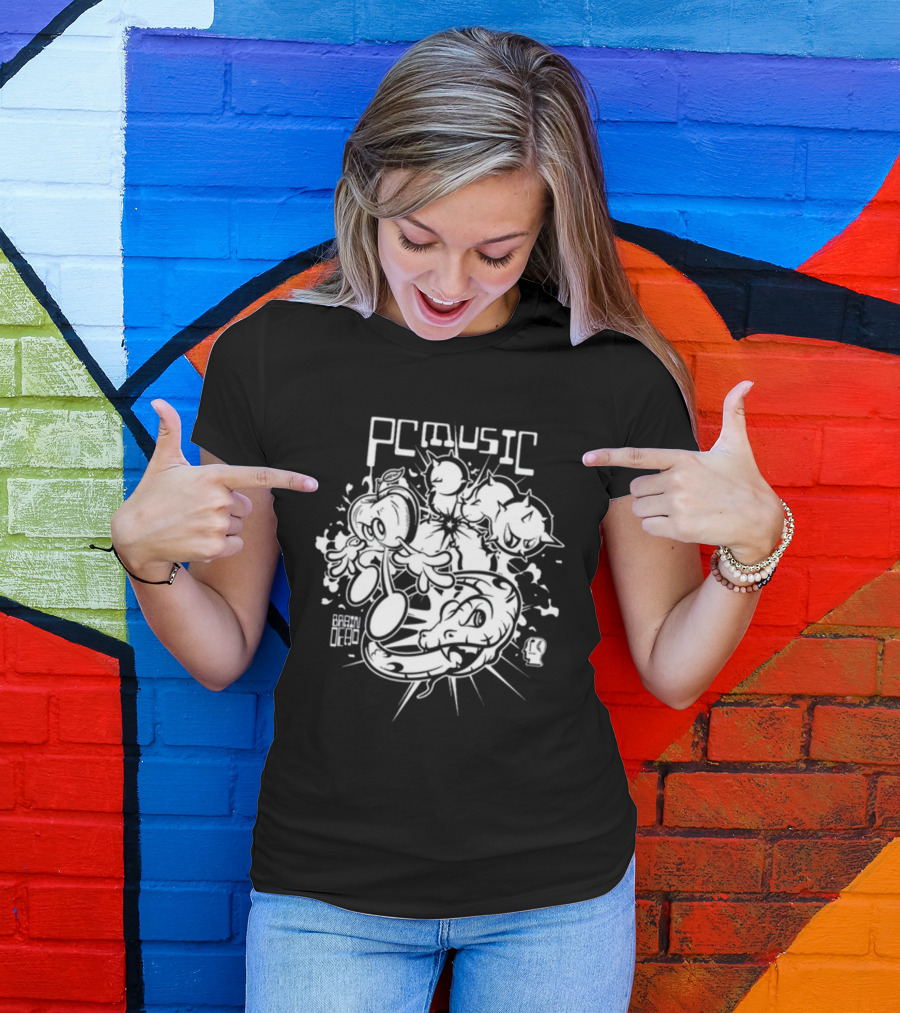 Pc Music Brain Dead Cartoon Characters Ensemble T-Shirt
