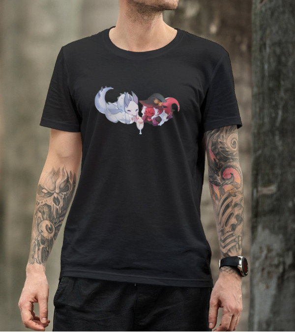 Tieflingmelissa Dragon Love Milkshake Sharing T-Shirt