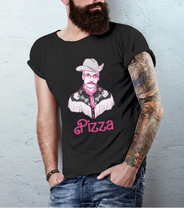 John Pizza Cowboy With Pink Fringe T-Shirt