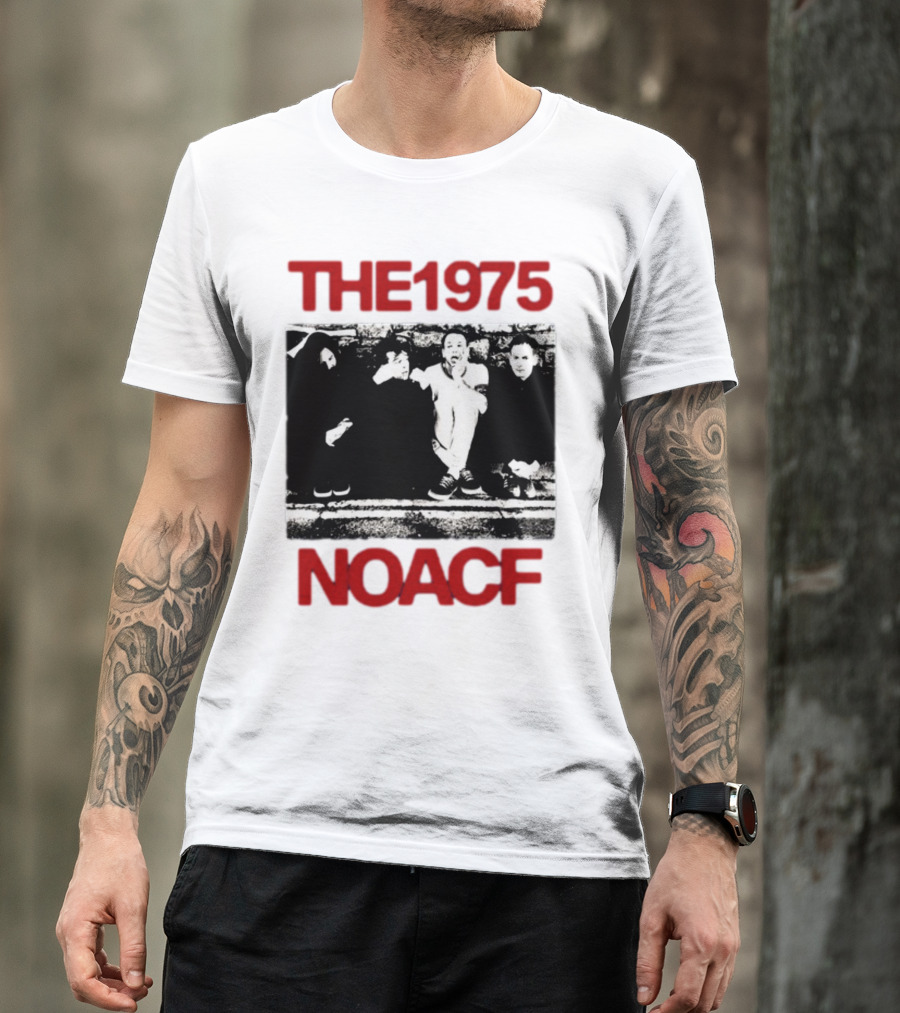The 1975 NOACF Photo Black And White Group Image T-Shirt