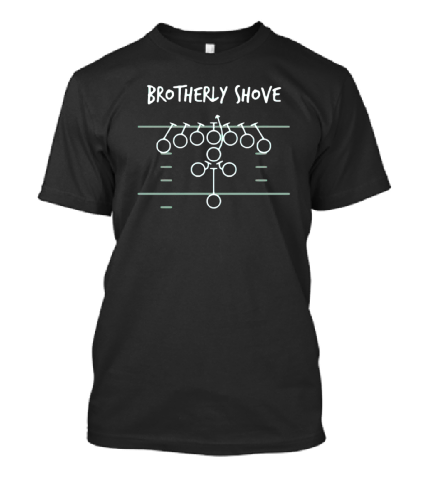 Brotherly Shove Football Formation Play Diagram T-Shirt