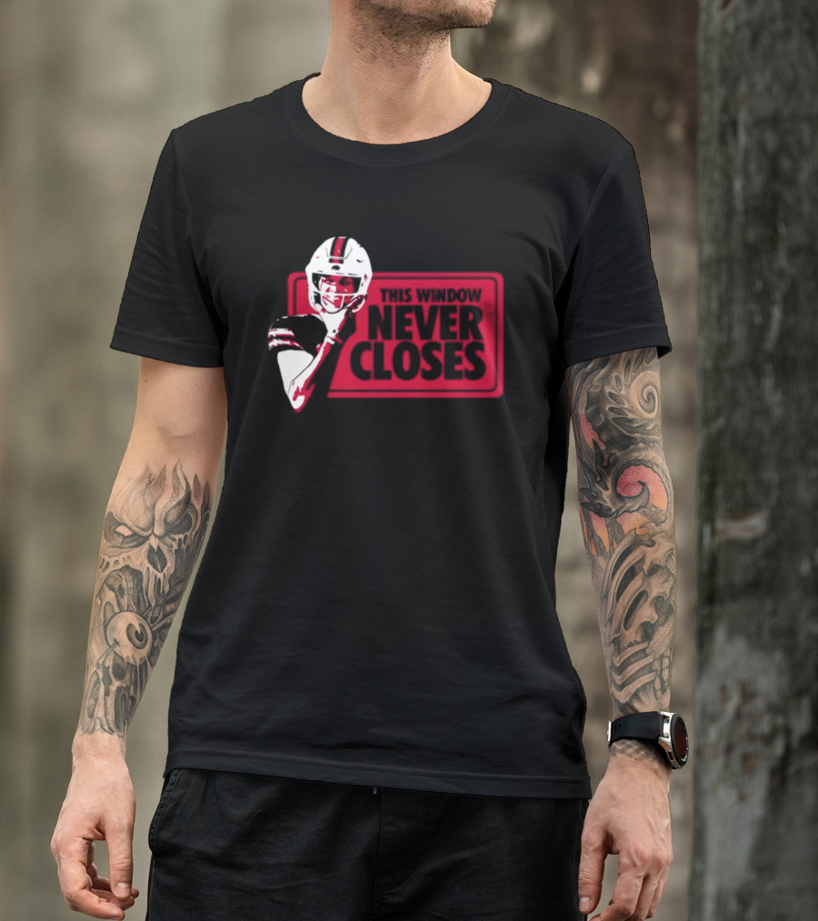 This Window Never Closes Football Player T-Shirt